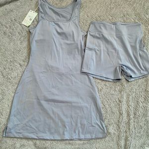 Halara dress and short square cut mid rise